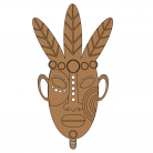 Afrika Totem Maskesi-Apachi
