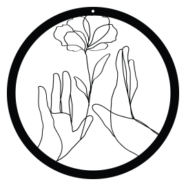 Elde Çiçekler Kasnak