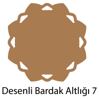 Desenli Bardak Altlığı