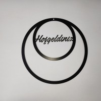 Hoşgeldiniz Çift Kasnaklı Kapı Süsü