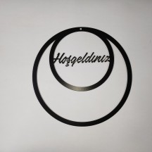 Hoşgeldiniz Çift Kasnaklı Kapı Süsü