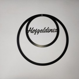 Hoşgeldiniz Çift Kasnaklı Kapı Süsü Hoşgeldiniz Çift Kasnaklı Kapı Süsü