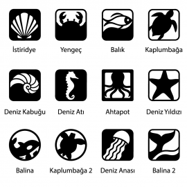 Deniz Canlıları Bardak Altlığı